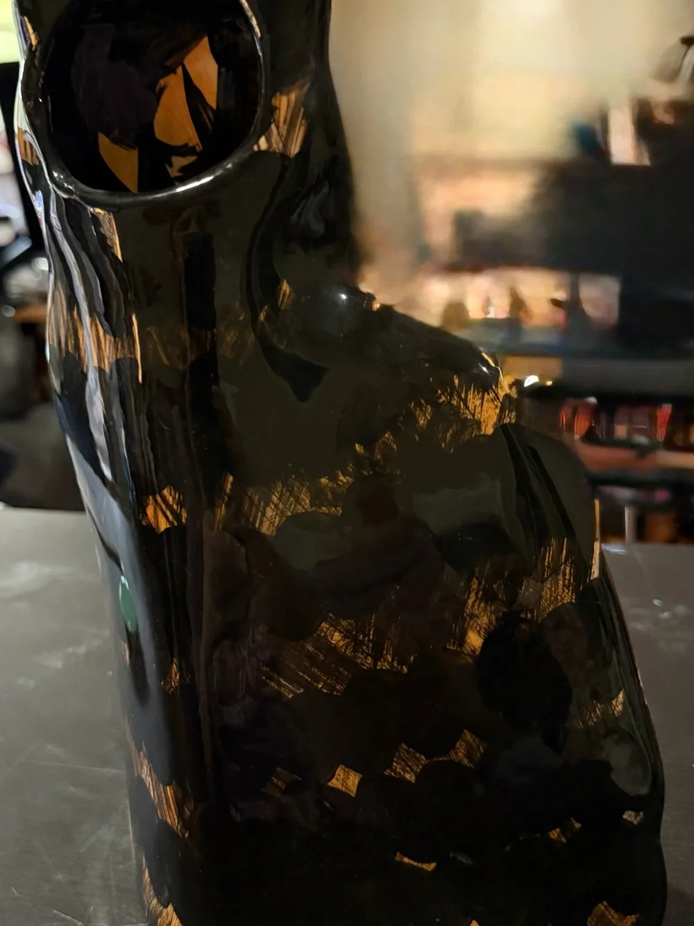 Calico cat vase - Cats by Nina Lyman 2001